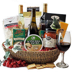 Tastes of Italy - Wine Gift Basket