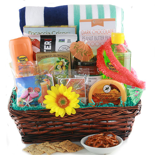 Summer Gift Ideas Just add Sunscreen Summer Gift Basket