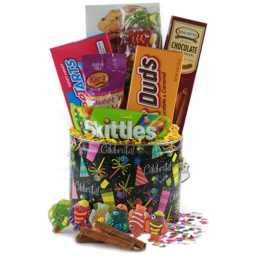 Sensational Sweets Candy Gift Basket Tea Gift Basket
