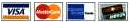 We Accept: Amex, Master Card, Visa, and Discover.