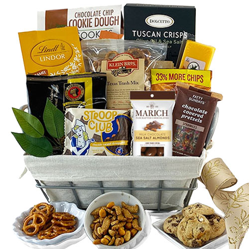Chocolate and Gourmet Gift Basket perfect for a Boss!