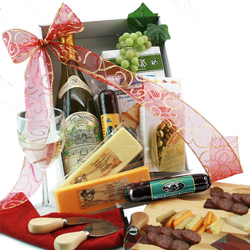 BBQ, Meat, & Cheese Wine Gift Basket - wine gift baskets - USA