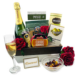 Champagne Taste -White Wine Gift Basket