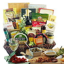 Charcuterie Wine & Cheese Gift Basket