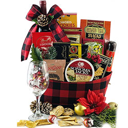 Holly Jolly  - Christmas Wine Gift Basket