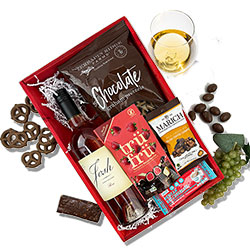 How Sweet It Is Red Wine & Chocolate Gift Basket