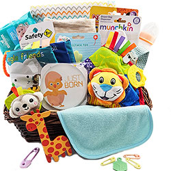 New Baby Gift Basket Deluxe