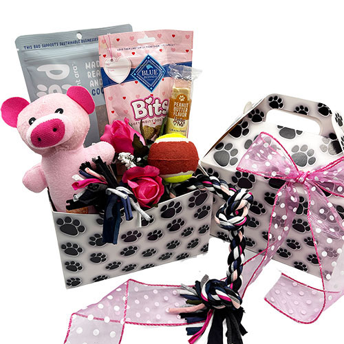 Puppy Love Romance Gift Basket