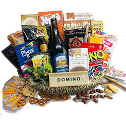 Family Game Time Madness Wine & Snacks Basket