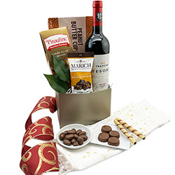 Wine & Chocolate Wishes - Wine Gift Basket