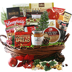Gourmet Choice Gift Basket for Christmas and personalized card mailed seperately CD3239800 