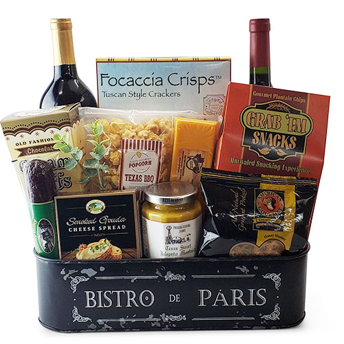2 Bottle Wine Gift Basket BP1013