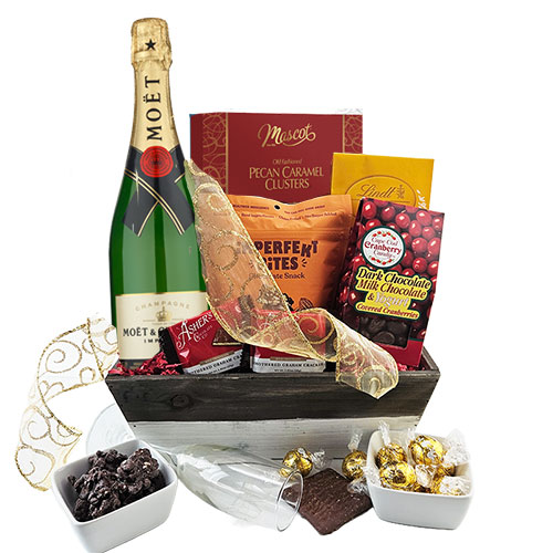 Champagne Chocolates Wine Gift Basket