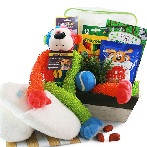 Cuddle Buddy Dog Gift Basket