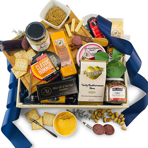 BBQ, Meat, & Cheese Wine Gift Basket - wine gift baskets - USA