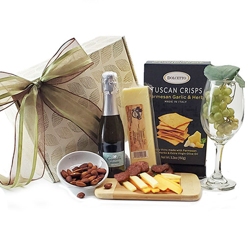 Meat, Cheese, and Wine Gift Box