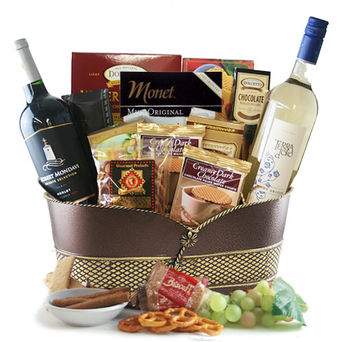 Corporate Gift Baskets The Executive Wine Gift Basket DIYGB