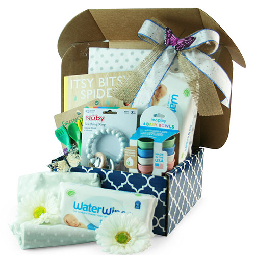 Our Green House Huge Baby Gift Basket - Luxury, Deluxe, Upscale - High End Newborn Gifts - Box in Baskets - Corporate, Company, Client - Group - Best | Our Green