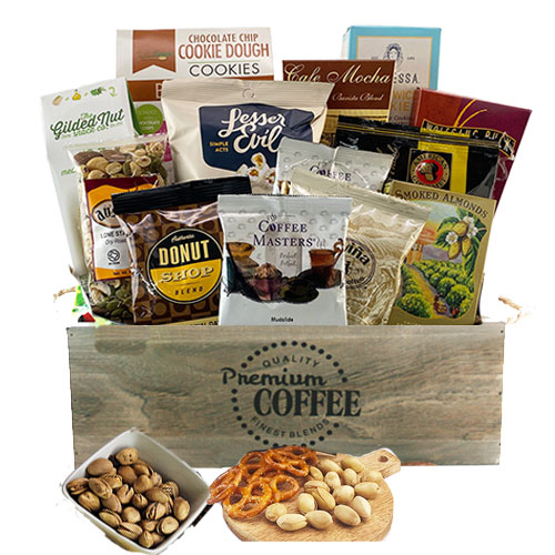 Gourmet Coffee Snacks Gift Basket