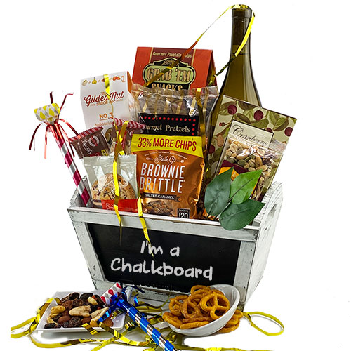 Hats Off to You Christmas Wine Gift Basket Ideas