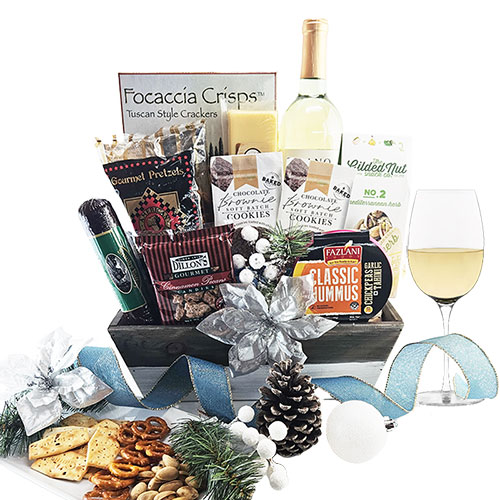 Holiday Delight Holiday Wine Gift Basket