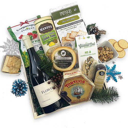 Holiday Delight Holiday Wine Gift Basket