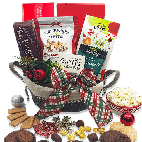Holiday Chocolate Snacks Gift Basket