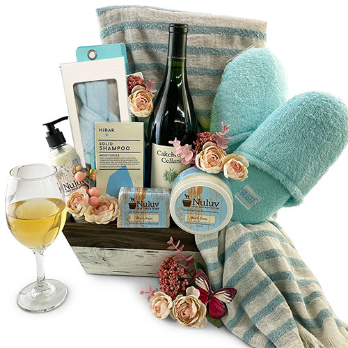 White Wine Gift Baskets, White Wine Gift Delivery