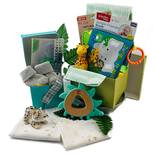 Safari Adventure Baby Boy Basket