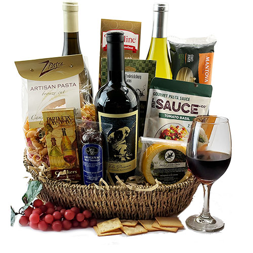 Tastes of Italy Wine Gift Basket