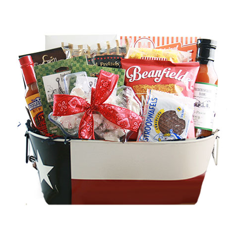 Lg Texas Gift Basket TXFLAG