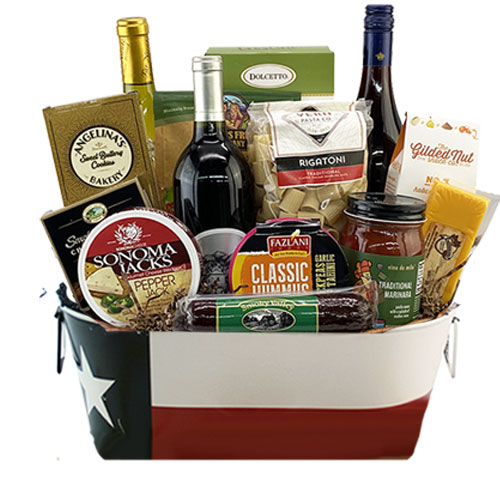 3 Bottle Wine Gift Basket TXFLAG