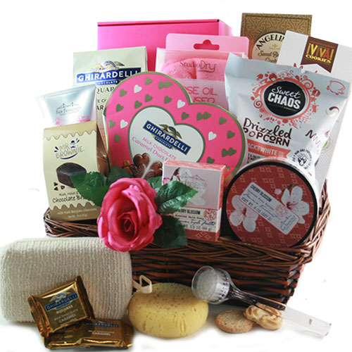 Valentines for Her Valentine Gift Basket