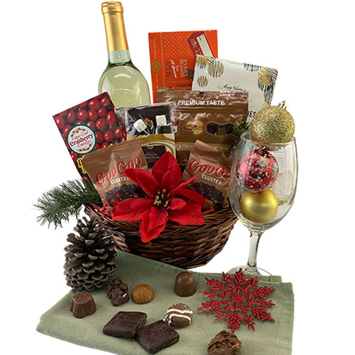 Christmas Wine Gift Basket