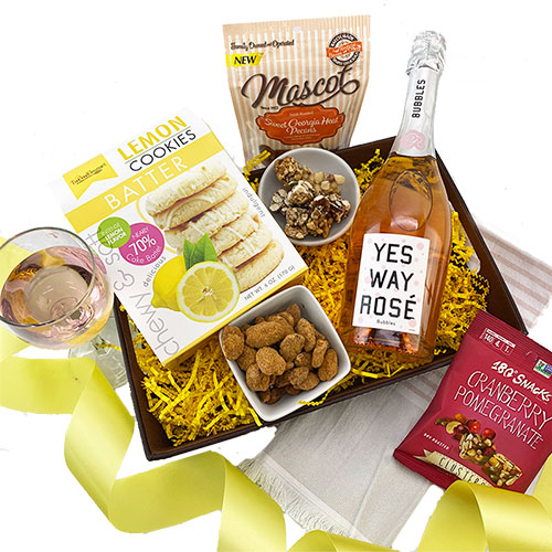 Rose All Day Wine Gift Basket