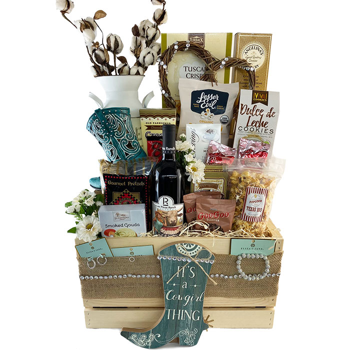 Corporate Texas Boots & Bling Gift Basket
